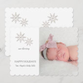 Fine Snowflakes Holiday-fotokaart Feestdagenkaart (Voorkant / Achterkant)
