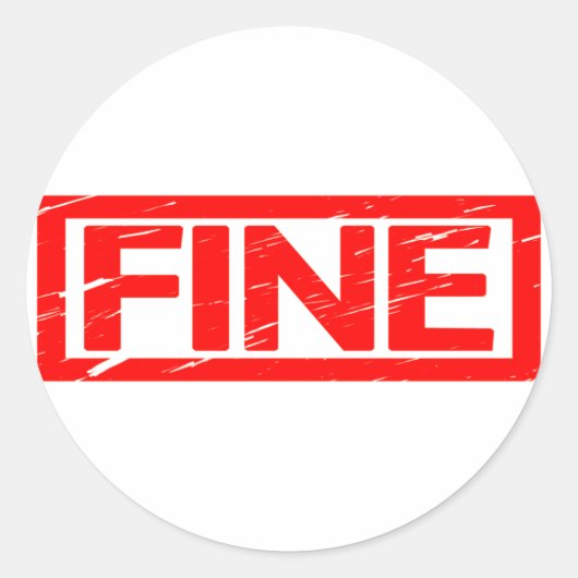 Fine Stamp Ronde Sticker (Voorkant)