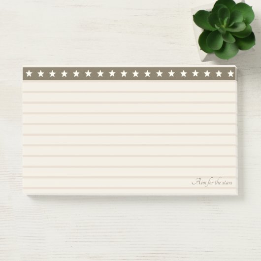 Fine Star Header op Brown & Sand Beige Post-it® Notes (Kantoor)