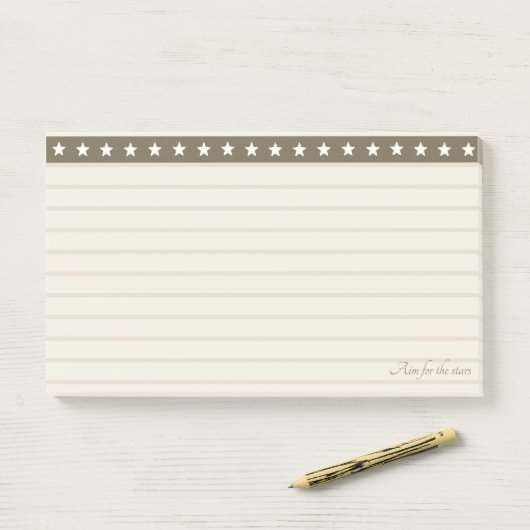 Fine Star Header op Brown & Sand Beige Post-it® Notes (Op bureau)