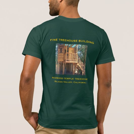 Fine Treehouse Building, Redwood Temple Treehouse T-shirt (Achterkant)