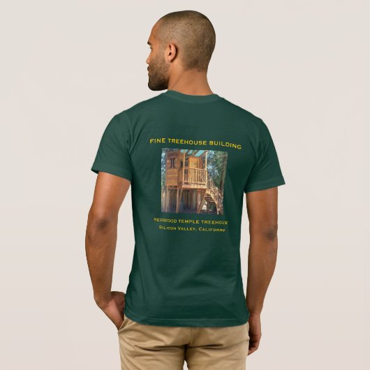 Fine Treehouse Building, Redwood Temple Treehouse T-shirt (Achterkant volledig)