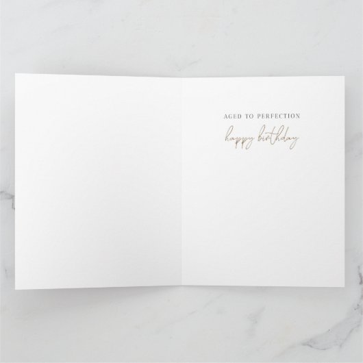 Fine Whiskey Birthday Folded Wenskaart Kaart (Binnen)