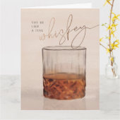 Fine Whiskey Birthday Folded Wenskaart Kaart (Gele Bloem)