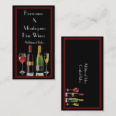 Fine Wine Black Visitekaartje 2 (Voorkant / Achterkant)
