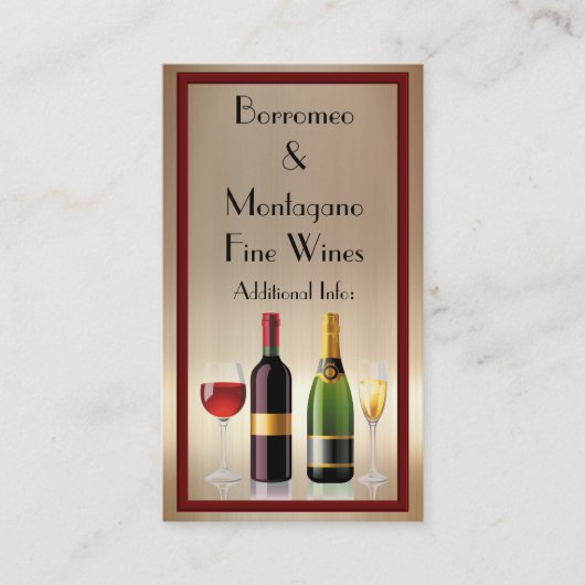 Fine Wine Gold Visitekaartje 2 (Voorkant)