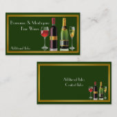 Fine Wine Green Visitekaartje (Voorkant / Achterkant)