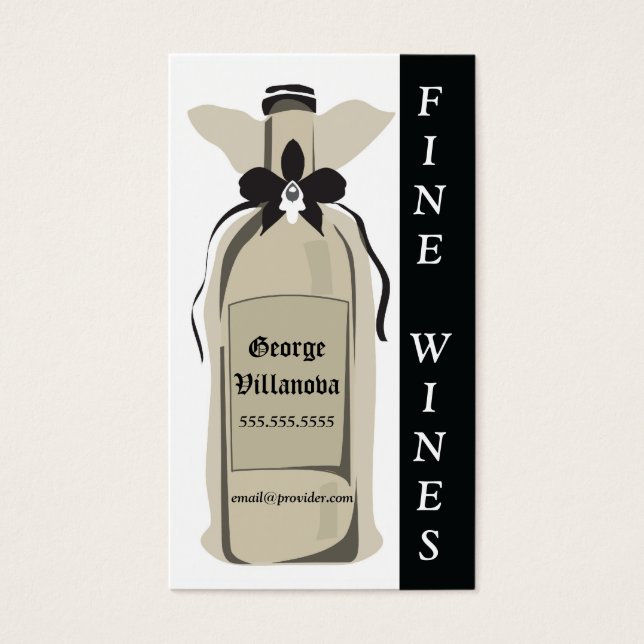 Fine Wine Profile Card Visitekaartje (Voorkant)