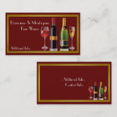 Fine Wine Red Visitekaartje (Voorkant / Achterkant)