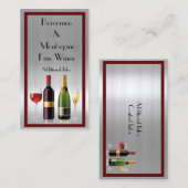 Fine Wine Silver Visitekaartje 2 (Voorkant / Achterkant)