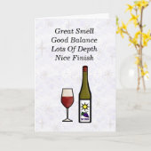 Fine Wine Valentijnsdag Card Kaart (Gele Bloem)