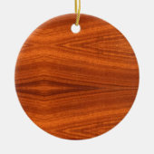 Fine Wood Grain Teak Mahogany Veneer Keramisch Ornament (Voorkant)
