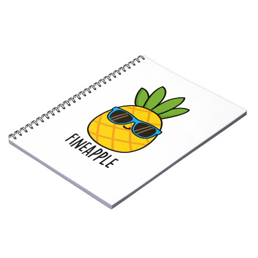 Fineapple Funny Cool Pineapple Pun Notitieboek (Linkerzijde)
