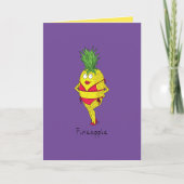 Fineapple - Funny Pineapple Bikini Wenskaart Kaart (Voorkant)
