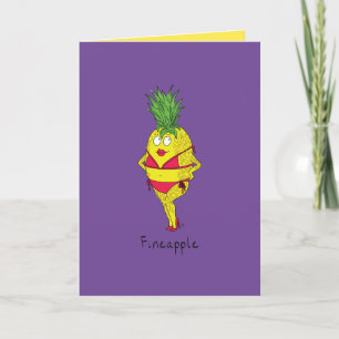 Fineapple - Funny Pineapple Bikini-Wenskaart Kaart