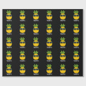 Fineapple Funny Pineapple Pun Dark BG Cadeaupapier (Vlak)
