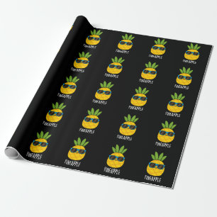Fineapple Funny Pineapple Pun Dark BG Cadeaupapier