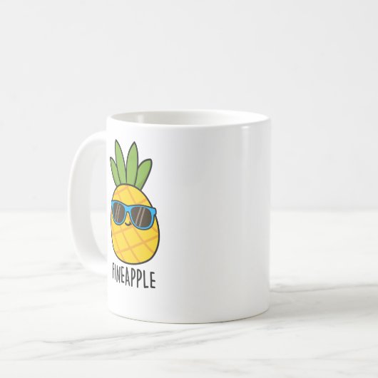 Fineapple Grappige Ananas Pun Koffiemok (Voorkant links)