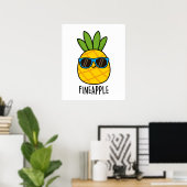 Fineapple Grappige Ananas Pun Poster (Thuiskantoor)