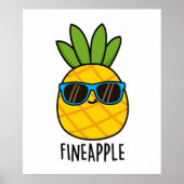 Fineapple Grappige Ananas Pun Poster (Voorkant)