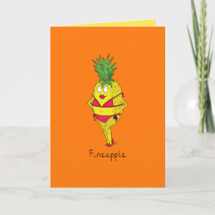 Fineapple - het Grappige Wenskaart van de Bikini Kaart
