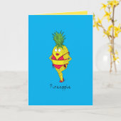 Fineapple - het Grappige Wenskaart van de Bikini Kaart (Gele Bloem)