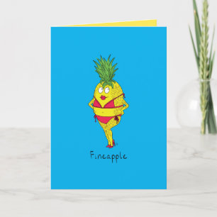 Fineapple - het Grappige Wenskaart van de Bikini Kaart