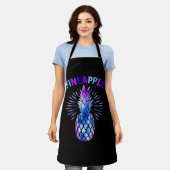 Fineapple Pastel Waterverf Ananas Meme Graphic Schort (Gedragen)