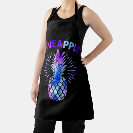 Fineapple Pastel Waterverf Ananas Meme Graphic Schort (Insitu)