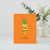 Fineapple Pineapple Pin-Up Girl Briefkaart (Staand voorkant)