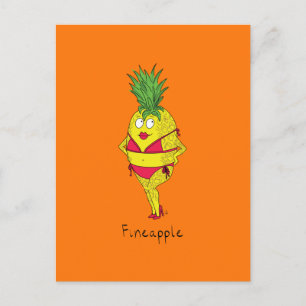 Fineapple Pineapple Pin-Up Girl Briefkaart