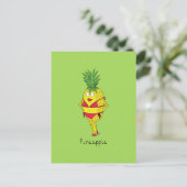 Fineapple Pineapple Pin-Up Girl Briefkaart (Staand voorkant)