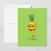 Fineapple Pineapple Pin-Up Girl Briefkaart (Voorkant / Achterkant)