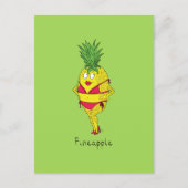 Fineapple Pineapple Pin-Up Girl Briefkaart (Voorkant)
