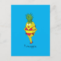 Fineapple Pineapple Pin-Up Girl Briefkaart