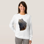 Fineart Mustang Horse Dames Hoodie T-shirt (Voorkant volledig)