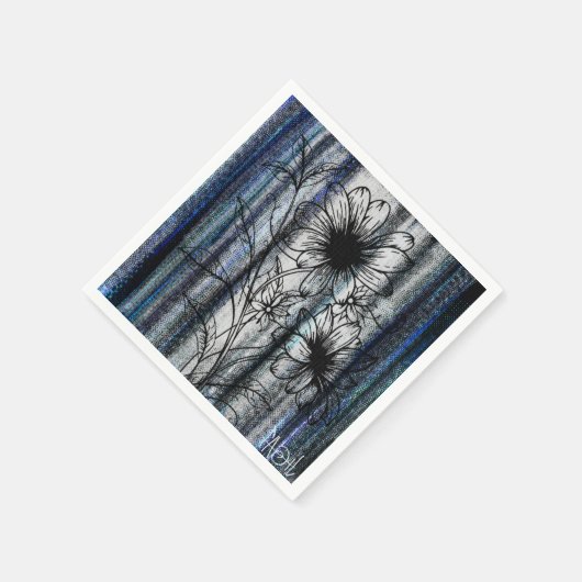 Fineline Flower Art Servet (Hoek)