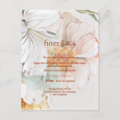 Finer Details Wedding Card | Blush Peach Floral Informatiekaartje (Voorkant)