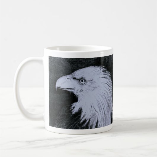 FinerArt Bald Eagle-ontwerp mok door Linda Wagner (Links)