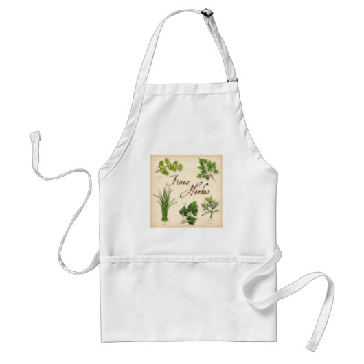 Fines Herbes Apron Standaard Schort (Voorkant)