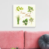 Fines Herbes Canvas Print (Insitu (Woonkamer))