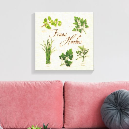 Fines Herbes Canvas Print (Insitu (Woonkamer))