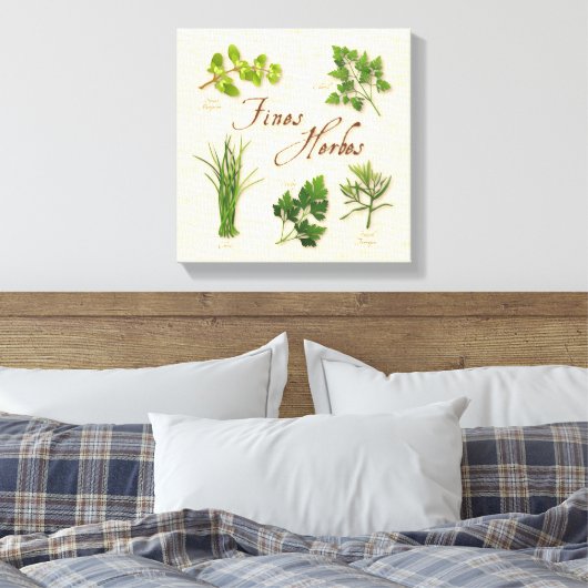 Fines Herbes Canvas Print (Insitu (Slaapkamer))