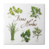 Fines Herbes Ceramic Tile Tegeltje (Voorkant)