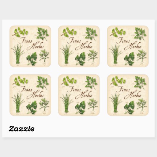 Fines Herbes Stickers (Vel)