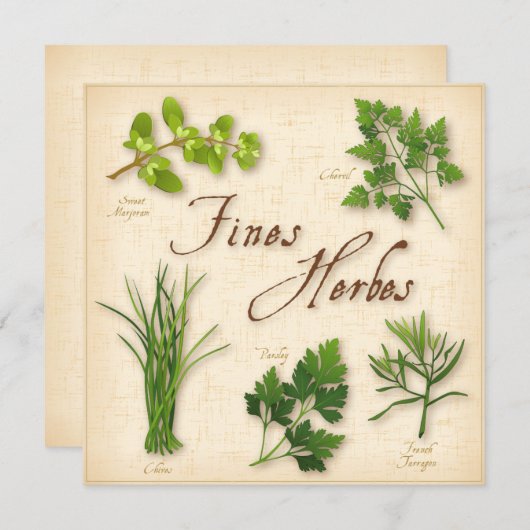 Fines Herbs Recipe Card (Voorkant / Achterkant)