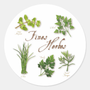 Fines Herbs Round Sticker