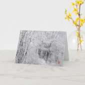 FineSnowyBranchesJapansEngelsSeizoenGroeten Kaart (Gele Bloem)