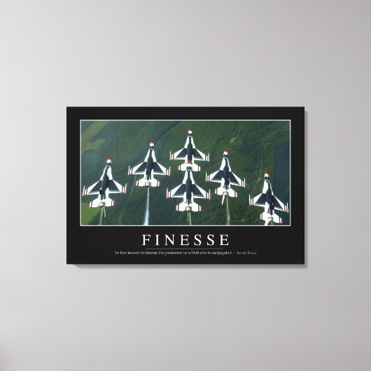 Finesse: Inspirerend prijsopgave Canvas Afdruk (Voorkant)