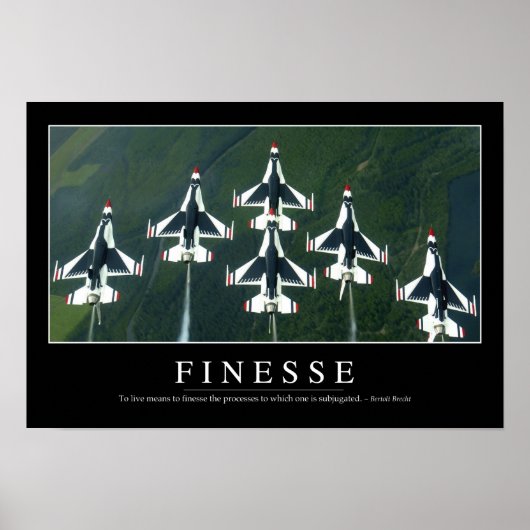 Finesse: Inspirerend prijsopgave Poster (Voorkant)